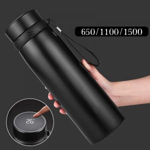 portable stainless steel intelligent thermos cup with adjustable logo