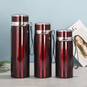 New 304 stainless steel thermos cup gradient sling travel bottle large capacity outdoor sports bottle