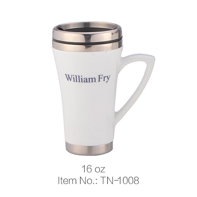 One of Hottest for Wheat Coffee Cup - promotion Modern Ceramic Stainless Steel Cup – Jupeng
