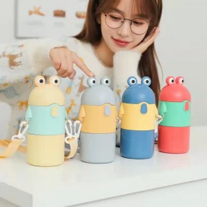 316 stainless steel thermos cup girl cute cartoon frog cup student portable straw cup large capacity