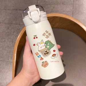 Thermos cup female bottle straw flask