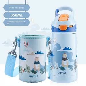 316 stainless steel duckbill children’s thermos cup with straw