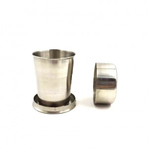 Manufacturer Cold Stainless Steel Drink Foldable Cup