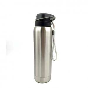 Logo Printed Cold Sports Water Bottle With Straw