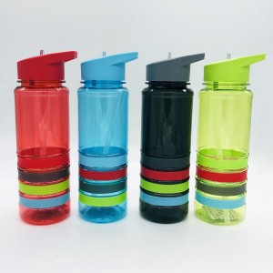 Top Quality Flat Square Water Bottle - Customized Label Printing Sport Plastic Water Bottle – Jupeng