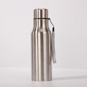 Wholesale single-layer stainless steel beer bottle outdoor portable sports kettle creative advertising gift cup custom printing