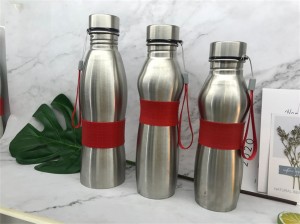 single-layer stainless steel sports kettle portable steel cover multi capacity cup creative cup printing