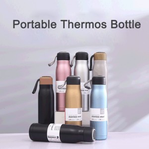 Cross border foreign trade portable water cup portable outdoor vehicle Knight thermos cup stainless steel vacuum gift cup wholesale