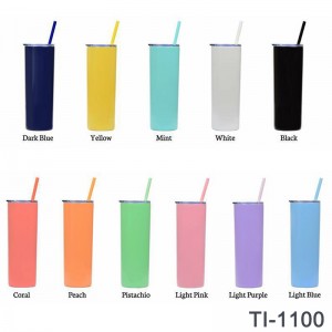 Good quality Tea Thermos - 20oz skinny double-layer vacuum 304 stainless steel thermos cup straight body cup cross border special heating sublimation water cup – Jupeng