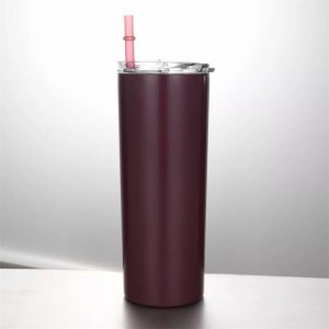 20oz skinny double-layer vacuum 304 stainless steel thermos cup straight body cup cross border special heating sublimation water cup