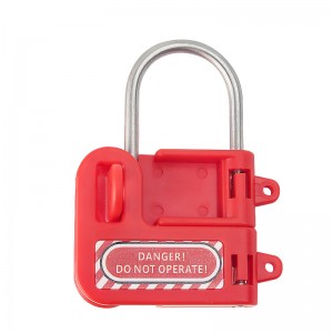 Stainless steel Hasp with Red Plastic Handle, 1n (27mm) Jaw Clearance
