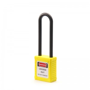 Yellow non-conductive lockout padlocks