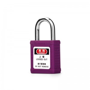 Säkerhetshänglås med huvudnyckel och stålbygel för industriell lockout-tagout