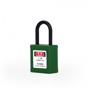 Insulated safety padlocks with a (4.7mm) nylon shackle and key retaining function
