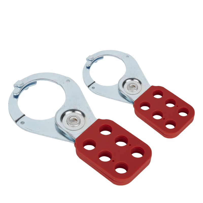 Multi-Lockout hasp steel with vinyl-coated handle