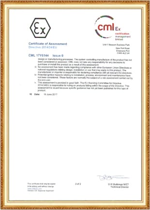 Lock explosion-proof certificate