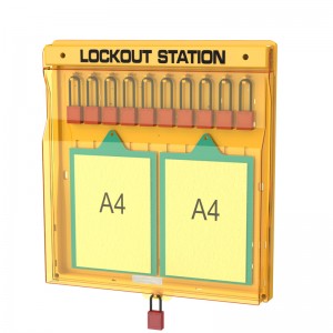 plastic lockout station