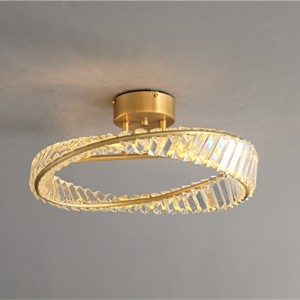 Lámpara de cristal redonda para lámpara de techo de dormitorio