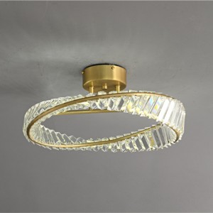 Lámpara de cristal redonda para lámpara de techo de dormitorio