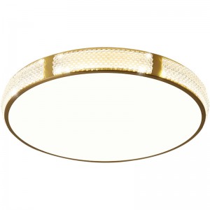 Acrylic Round Led Luxury Decorative Brass Ceiling Teeb