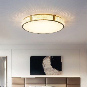Acrylic Round Led Luxury Decorative Brass Ceiling Teeb