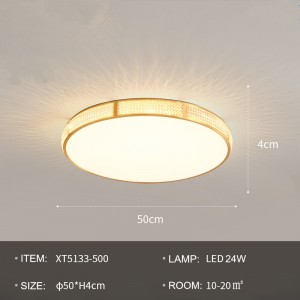 Round Led Luxury Dekoratif Glisten Kuningan Ceiling Lamp