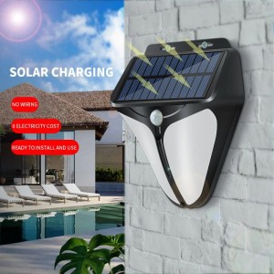 ໂຄມໄຟຕິດຝາແສງອາທິດ 38LED 3Modes Waterproof Outdoor Solar Garden Light with Motion Sensor