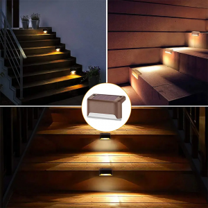 Llum de pas solar d'exterior Aplique de paret de tanca LED impermeable que s'utilitza per a escales, patis i terrasses