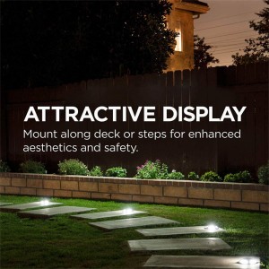 Outdoor Waterproof And Safe Solar Deck Light For Garden Ground Path