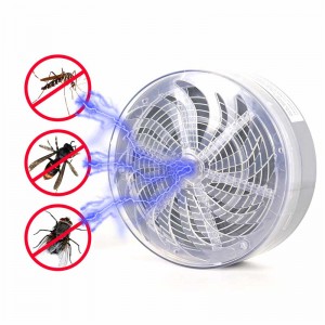 Suna Insekto Zapper Subĉiela Akvorezista UV LED Suna Elektita Moskito-Murdinto-Lampo por Ĝardena Korto kaj Endoma