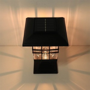 Solar Post Lights Outdoor, Waterproof LED Tungsten Filament Bulb Deck Fence Cap Light for Garden Decoration