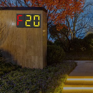 Gör-det-själv utomhus LED-belyst adressskylt RGB Solar husnummer för utsidan