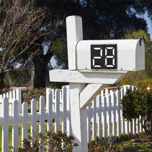 DIY на открытом воздухе светодиодная подсветка адресной таблички RGB солнечные номера домов для снаружи