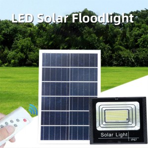 I-Solar Flood Lights Outdoor Waterproof Reflector I-Solar 20w 100w 200w 300w 1000w Isikhukhula se-LED Solar Powered With Control Remote
