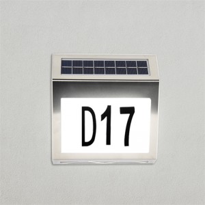 Solar Waterproof Led Outdoor House Address Sign For Home Compound Street