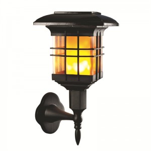 Solar Flame Post Lights, Outdoor Brightness 51 LEDs Flickering Flame Solar Powered Cap Light para sa Yard Fence Deck