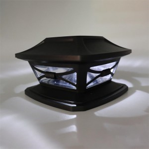 Solar Outdoor Post Cap Lights Includes Bases for 4×4 5×5 6×6 Wooden Posts
