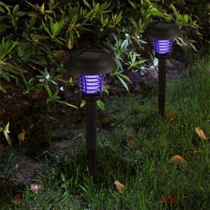 Solar Bug Zapper LED Mosquito Killer Outdoor Solar Powered Zapper Light Lamp foar binnen en bûten