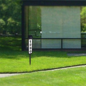 Vodotěsné solární vertikální venkovní osvětlení adresní znak s kolíky
