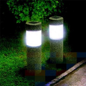 Luz de calle integrada decorativa al aire libre del paisaje del LED de la piedra arenisca solar
