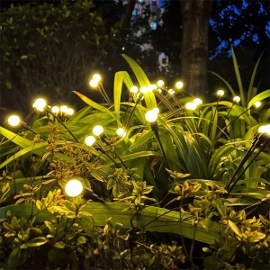 Firefly Lights Outdoor Waterproof Solar Garden Lights għal Tarzna Patio Path Dekorazzjoni