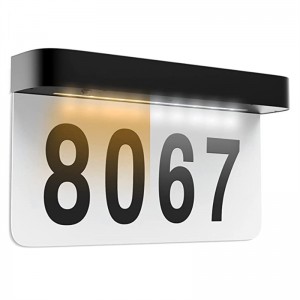 LED Outdoor Waterproof Solar Address House Number Sign