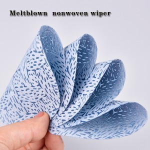 Bark pattern meltblown wipes