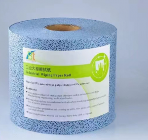 Jumbo roll perforated meltblown wipes