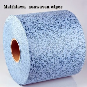 Jumbo roll perforated meltblown wipes