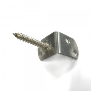 Stainless Steel Furniture Wood Connector L Shape Wood with Screw