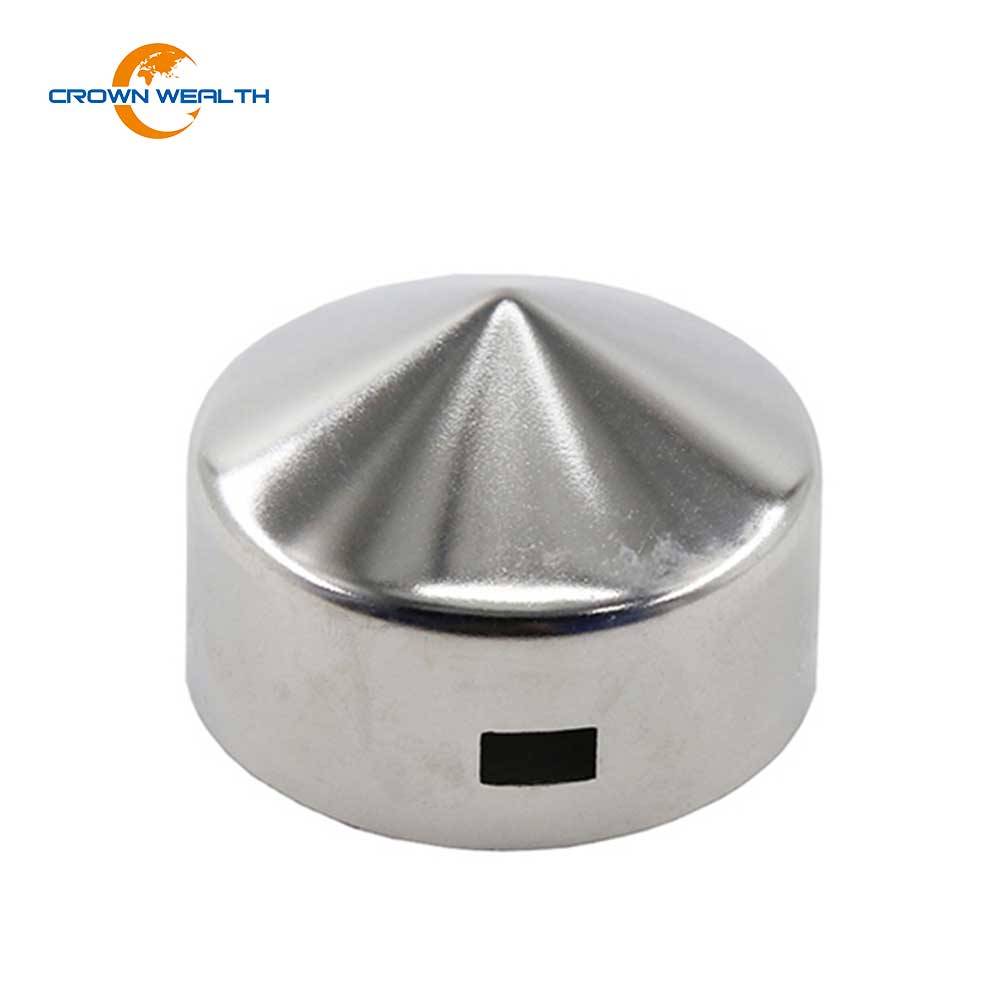 Massive Selection for Wrought Iron Round Fence Post Caps - Round stainless steel post cap – Crown