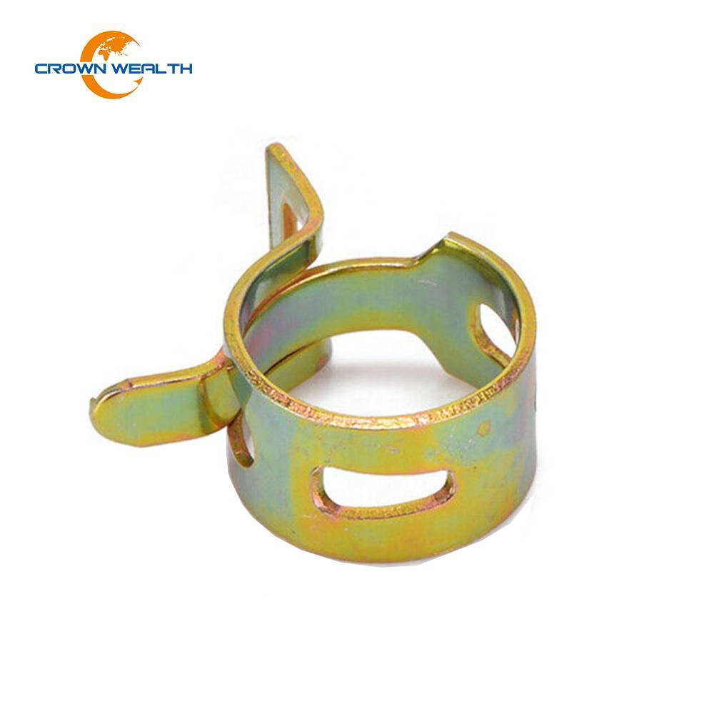 Manufactur standard High Quality Stainless Saddle Pipe Clamp - Galvanized steel tension spring band hose clip  – Crown