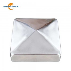 71x71mm Hot sales square pyramid stainless steel post cap