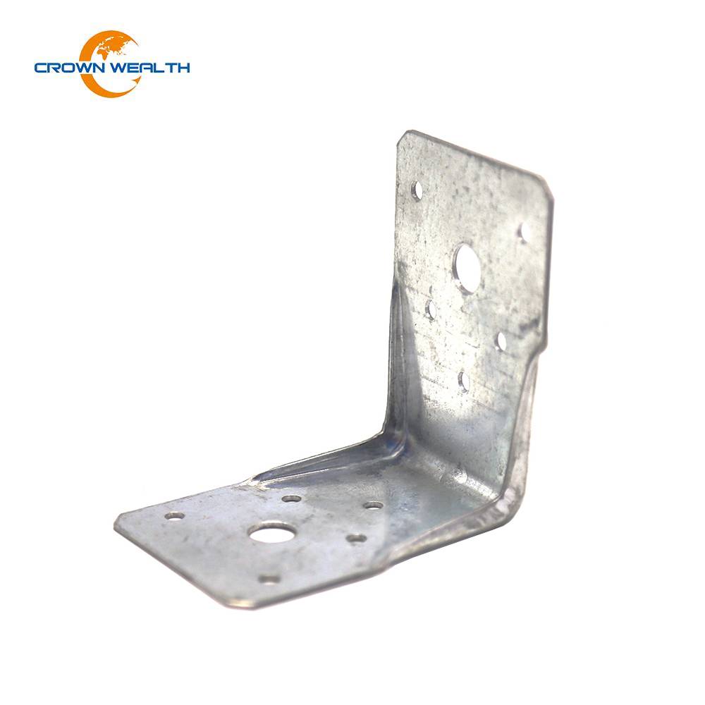 Factory Price For Galvanized Joist Hangers - 90x90mm Reinforced Galvanized Metal Corner Bracket – Crown